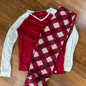 Burt’s Bees Snowy Argyle Organic Mens Holiday Matching Family Pajamas